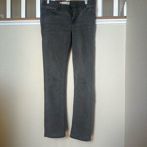 Dark gray jeans.